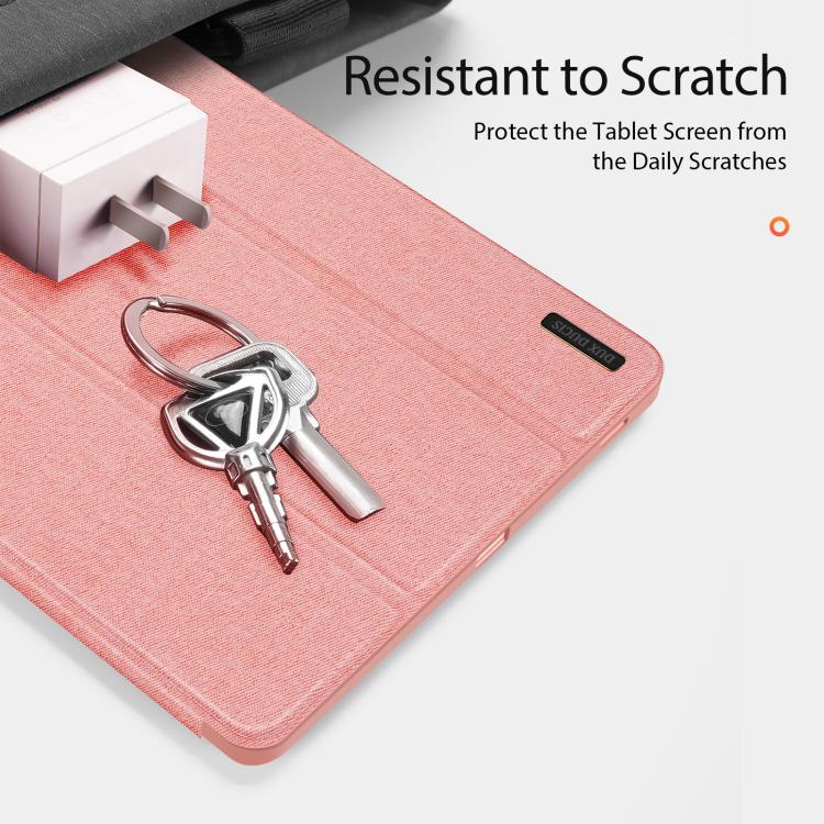 For Samsung Galaxy Tab S10 FE+ DUX DUCIS Domo Series Magnetic Flip Leather Tablet Case(Pink) - Galaxy Tab S10 FE+ by DUX DUCIS | Online Shopping UK | buy2fix