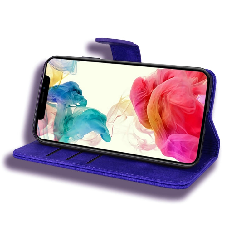 For iPhone 16 Pro Mandala Embossed Dual-Fold Calf Leather Phone Case(Purple) by buy2fix