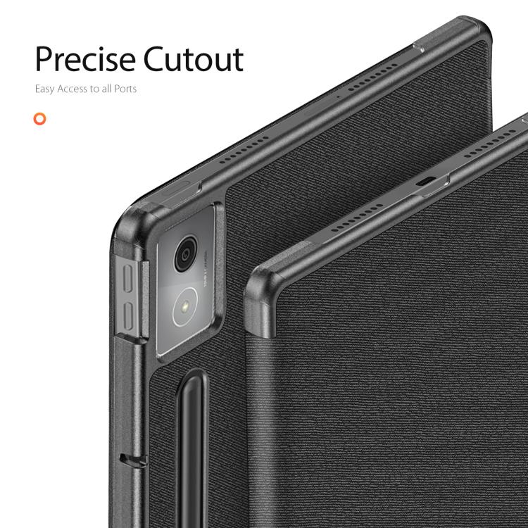 For Lenovo Idea Tab Pro DUX DUCIS Domo Series Magnetic Flip Leather Tablet Case(Black) - Lenovo by DUX DUCIS | Online Shopping UK | buy2fix