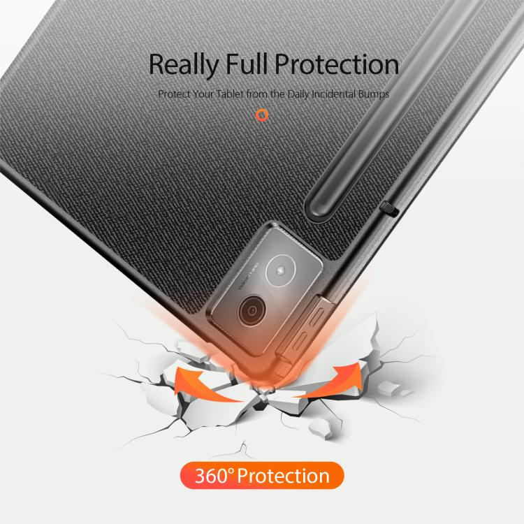 For Lenovo Idea Tab Pro DUX DUCIS Domo Series Magnetic Flip Leather Tablet Case(Black) - Lenovo by DUX DUCIS | Online Shopping UK | buy2fix
