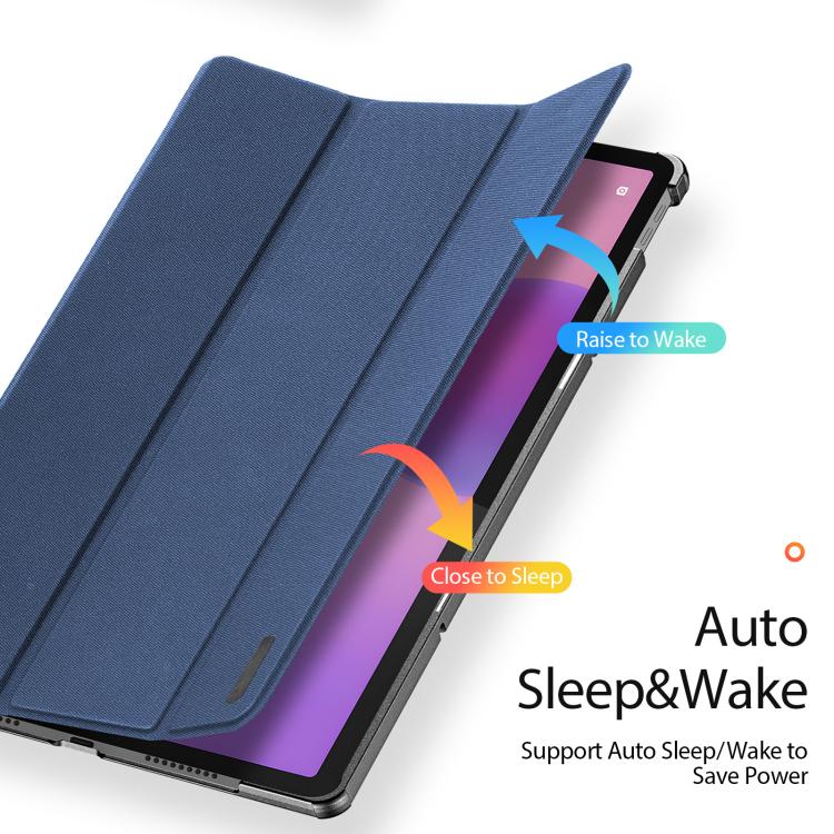 For Lenovo Idea Tab Pro DUX DUCIS Domo Series Magnetic Flip Leather Tablet Case(Blue) - Lenovo by DUX DUCIS | Online Shopping UK | buy2fix