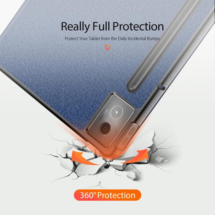 For Lenovo Idea Tab Pro DUX DUCIS Domo Series Magnetic Flip Leather Tablet Case(Blue) - Lenovo by DUX DUCIS | Online Shopping UK | buy2fix