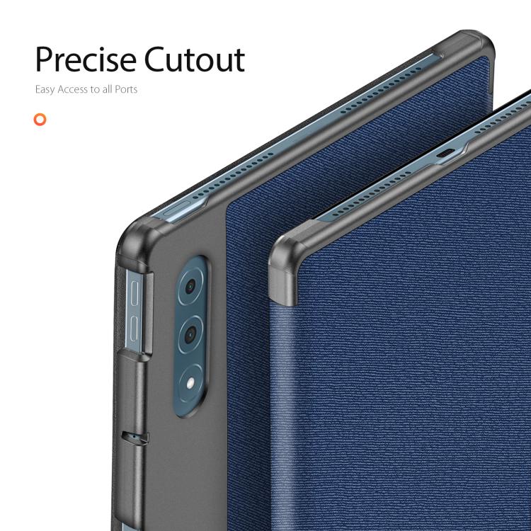 For Lenovo Yoga Tab Plus DUX DUCIS Domo Series Magnetic Flip Leather Tablet Case(Blue) - Lenovo by DUX DUCIS | Online Shopping UK | buy2fix