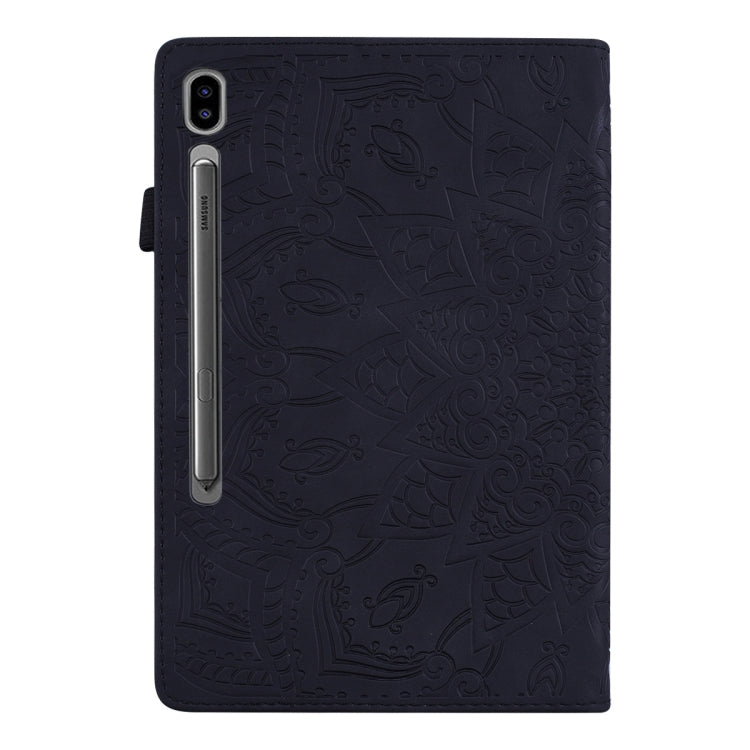 For Samsung Galaxy Tab S10 Ultra/ S11 Ultra Calf Texture Embossed Leather Tablet Case(Black) - Galaxy Tab S9 Ultra Cases by buy2fix | Online Shopping UK | buy2fix
