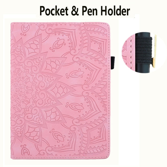 For Samsung Galaxy Tab S10 Ultra/ S11 Ultra Calf Texture Embossed Leather Tablet Case(Pink) by buy2fix