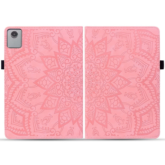 For Lenovo Tab M11 / Xiaoxin Pad 11 2024 Calf Texture Embossed Leather Tablet Case(Pink) by buy2fix