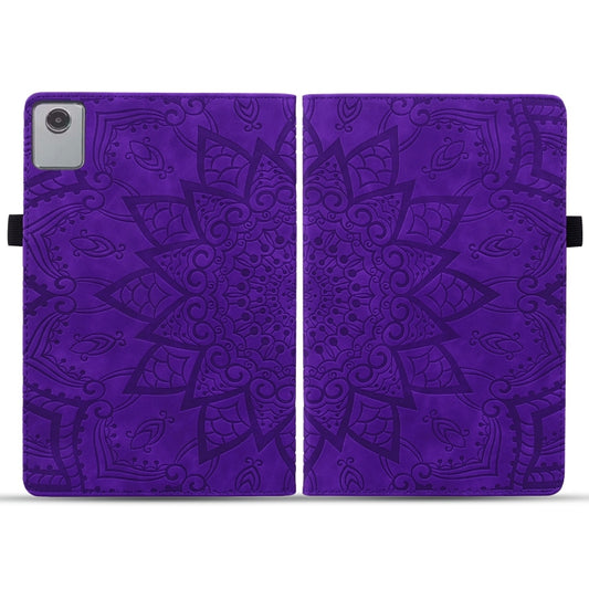 For Lenovo Tab M11 / Xiaoxin Pad 11 2024 Calf Texture Embossed Leather Tablet Case(Purple) by buy2fix