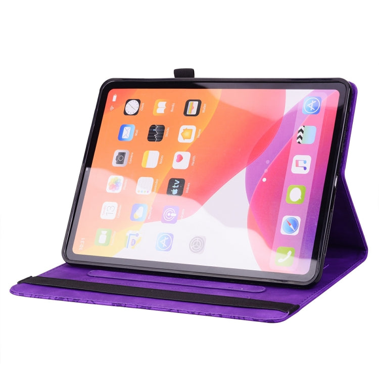 For Lenovo Tab M11 / Xiaoxin Pad 11 2024 Calf Texture Embossed Leather Tablet Case(Purple) by buy2fix