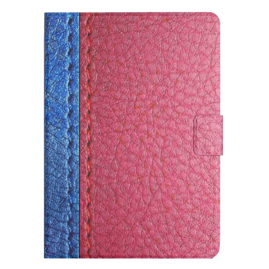 For Samsung Galaxy Tab A11 / A9 Stitching Solid Color Smart PU Tablet Case with Sleep / Wake-up Function(Rose Red) by buy2fix