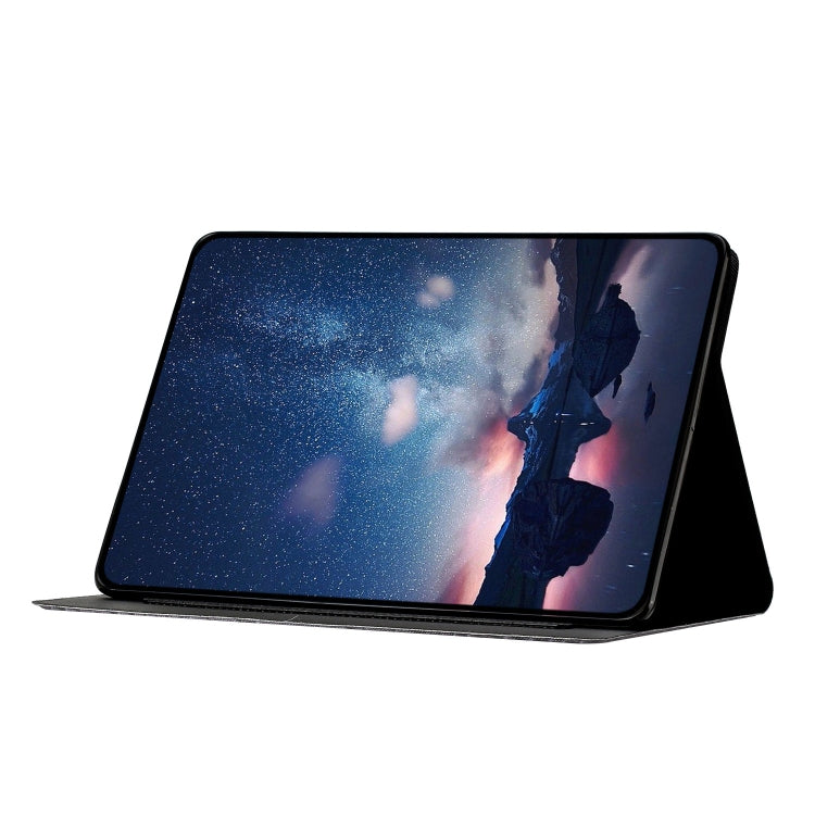 For Samsung Galaxy Tab A9 Solid Color Crocodile Texture Smart PU Tablet Case with Sleep / Wake-up Function(Purple) - Galaxy Tab A9 by buy2fix | Online Shopping UK | buy2fix
