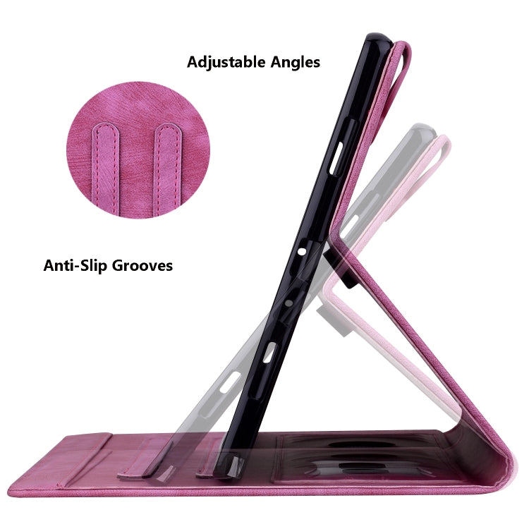 For iPad Pro 12.9 2022 / 2021 Cartoon Sakura Cat Embossed Smart Leather Tablet Case(Rose Red) - iPad Pro 12.9 (2022/2021) Cases by buy2fix | Online Shopping UK | buy2fix