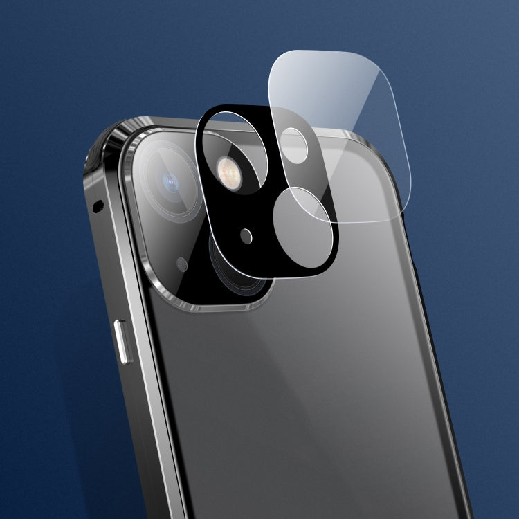 For iPhone 15 Pro Anti-peeping Magnetic Tempered Glass Phone Case(Purple) by buy2fix