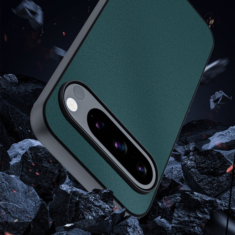 For Google Pixel 9 / 9 Pro Ultra-thin Plain Skin Leather Phone Case(Black) by buy2fix