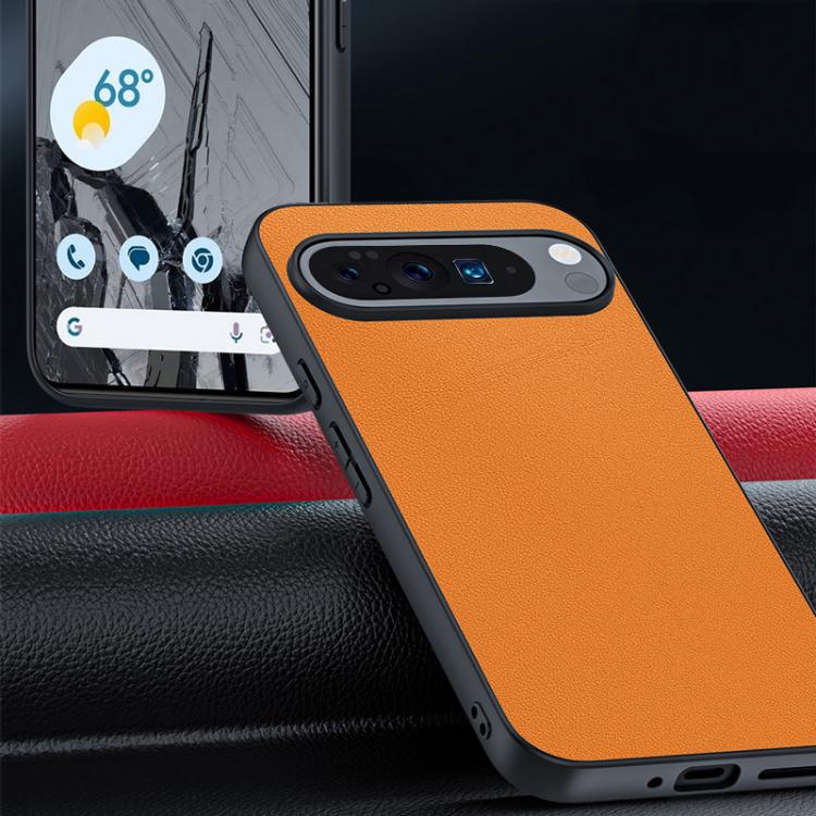 For Google Pixel 10 / 10 Pro Ultra-thin Plain Skin Leather Phone Case(Green) - Google Cases by buy2fix | Online Shopping UK | buy2fix