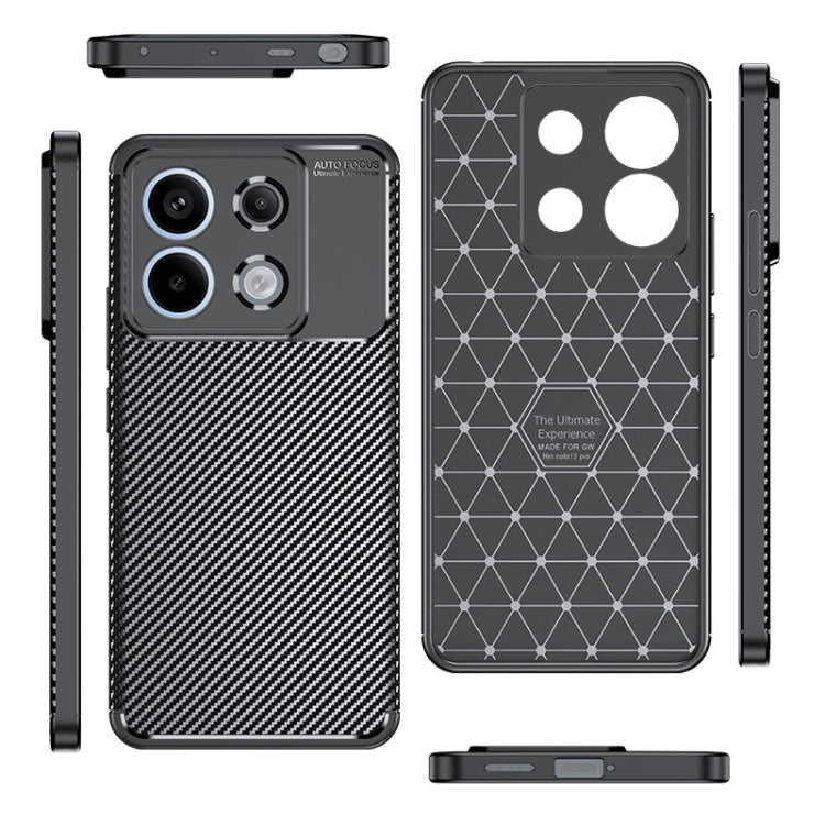 For Xiaomi Redmi Note 13 Pro+ Carbon Fiber Texture Shockproof TPU Phone Case(Black) - Xiaomi Cases by buy2fix | Online Shopping UK | buy2fix