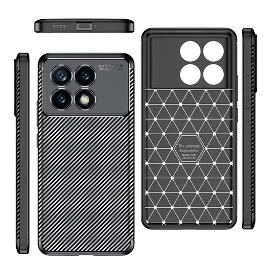 For Xiaomi Redmi K70 Pro Carbon Fiber Texture Shockproof TPU Phone Case(Black) by buy2fix