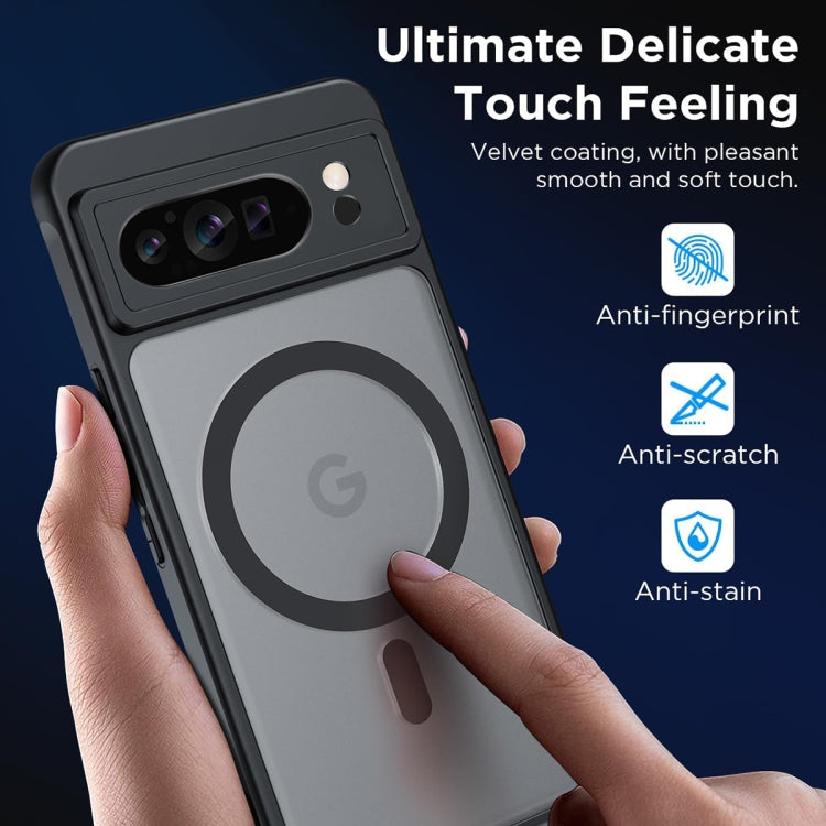 For Google Pixel 9 Pro MagSafe Ultra-thin Translucent PC+TPU Phone Case(Black) by buy2fix