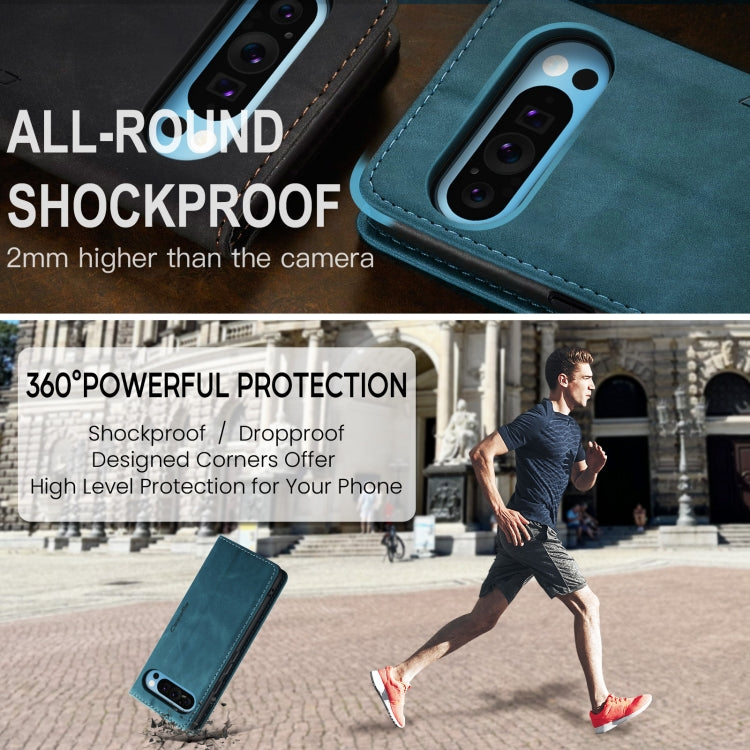 For Google Pixel 10 Pro XL / 9 Pro XL CaseMe 013 Multifunctional Horizontal Flip Leather Phone Case(Blue) - Google Cases by CaseMe | Online Shopping UK | buy2fix