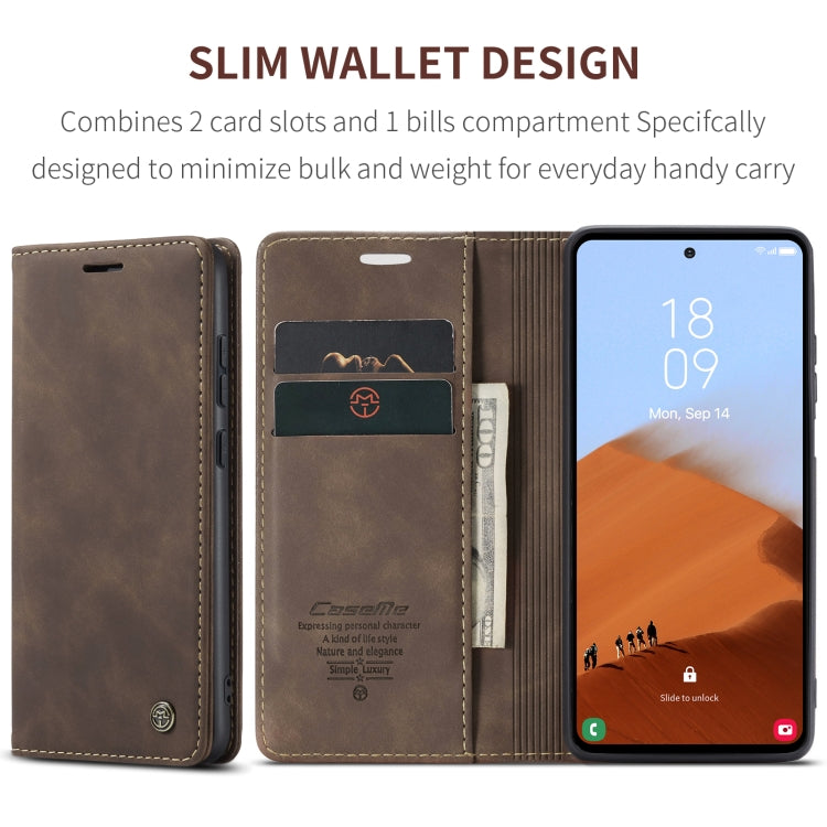 For Samsung Galaxy S23 FE 5G CaseMe 013 Multifunctional Horizontal Flip Leather Phone Case(Coffee) - Galaxy S23 FE 5G Cases by CaseMe | Online Shopping UK | buy2fix