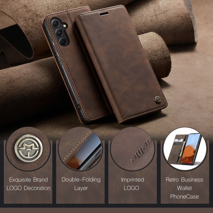For Samsung Galaxy S23 FE 5G CaseMe 013 Multifunctional Horizontal Flip Leather Phone Case(Coffee) - Galaxy S23 FE 5G Cases by CaseMe | Online Shopping UK | buy2fix