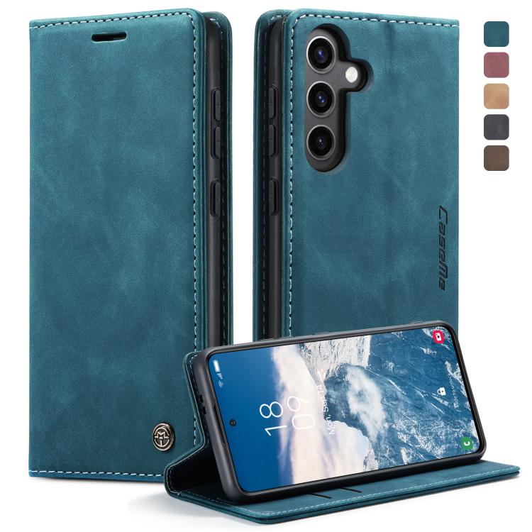 For Samsung Galaxy S24 5G CaseMe 013 Multifunctional Horizontal Flip Leather Phone Case(Blue) - Galaxy S24 5G Cases by CaseMe | Online Shopping UK | buy2fix