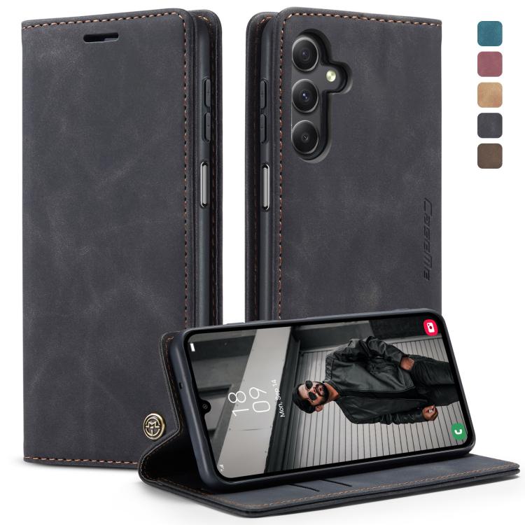 For Samsung Galaxy A15 5G CaseMe 013 Multifunctional Horizontal Flip Leather Phone Case(Black) - Galaxy Phone Cases by CaseMe | Online Shopping UK | buy2fix