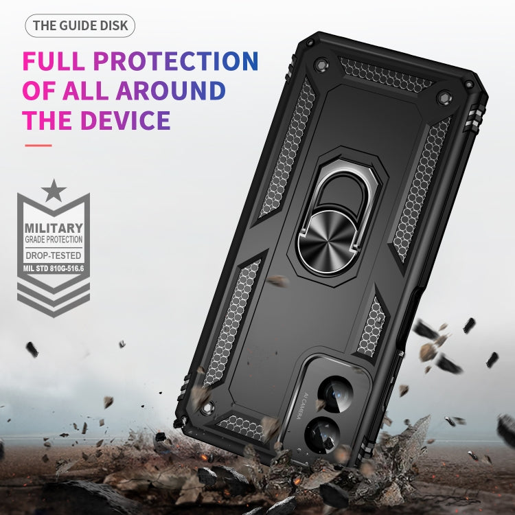 For Motorola Moto G Power 5G 2024 Shockproof TPU + PC Phone Case with Holder(Black) by buy2fix