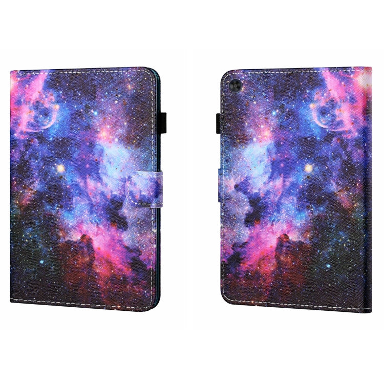 For Samsung Galaxy Tab A9 Coloured Drawing Stitching Flip PU Tablet Case with Sleep / Wake-up Function(Starry Sky) - Galaxy Tab A9 by buy2fix | Online Shopping UK | buy2fix