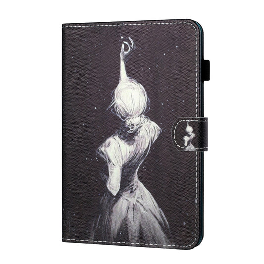 For Samsung Galaxy Tab A11 / A9 Coloured Drawing Stitching Flip PU Tablet Case with Sleep / Wake-up Function(Star Girl) by buy2fix