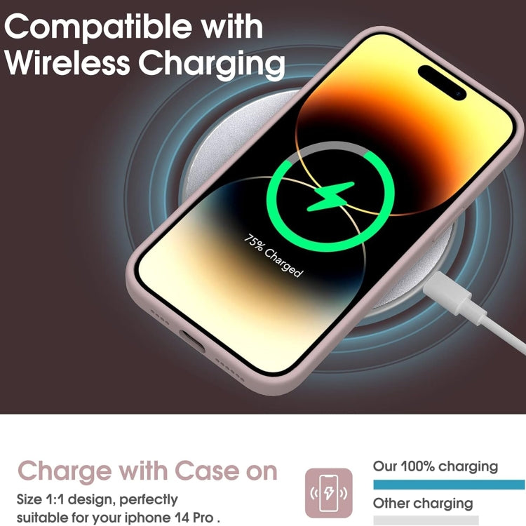 For iPhone 16 Pro Microfiber Liquid Silicone Shockproof Phone Case(Pink) by buy2fix