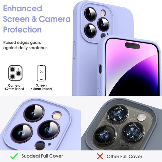 For iPhone 16 Plus Microfiber Liquid Silicone Shockproof Phone Case(Purple) by buy2fix