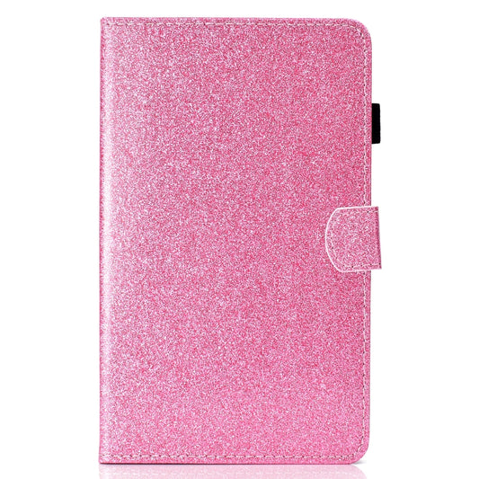 For Samsung Galaxy Tab A11 / A9 Glitter Powder Smart PU Tablet Case with Sleep / Wake-up Function(Pink) by buy2fix