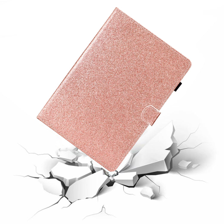 For Samsung Galaxy Tab A9 Glitter Powder Smart PU Tablet Case with Sleep / Wake-up Function(Rose Gold) - Galaxy Tab A9 by buy2fix | Online Shopping UK | buy2fix