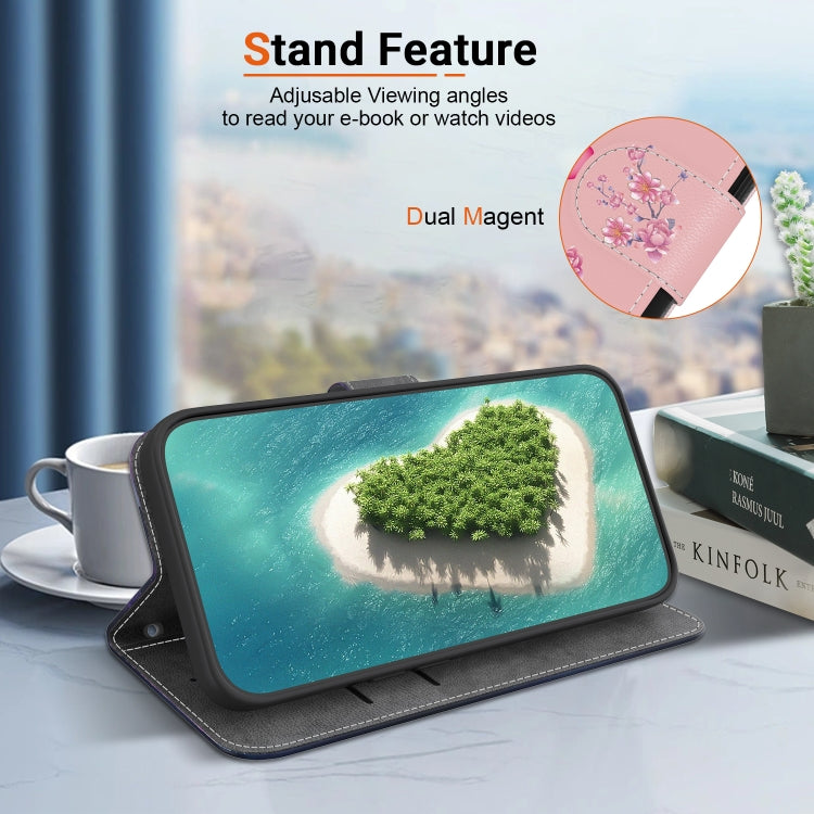 For Xiaomi Redmi K70E / Poco X6 Pro Crystal Texture Colored Drawing Leather Phone Case(Cherry Blossoms) - Xiaomi Cases by buy2fix | Online Shopping UK | buy2fix