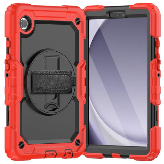For Samsung Galaxy Tab A9 Silicone + PC Tablet Case with Shoulder Strap(Red) - Galaxy Tab A9 by buy2fix | Online Shopping UK | buy2fix