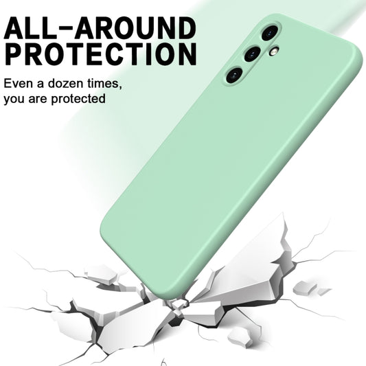 For Samsung Galaxy A35 5G Solid Color Liquid Silicone Dropproof Full Coverage Phone Case(Green) by buy2fix