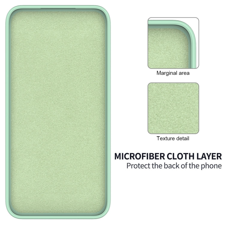 For Samsung Galaxy A55 5G Solid Color Liquid Silicone Dropproof Full Coverage Phone Case(Green) by buy2fix