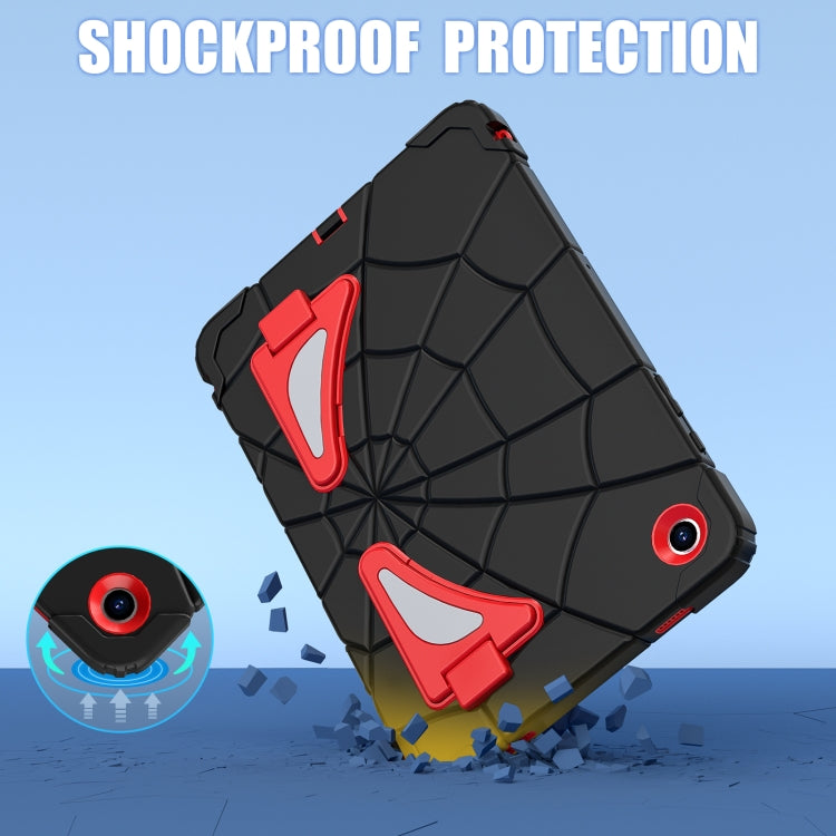 For Samsung Galaxy Tab A9+ Spider Silicone Hybrid PC Shockproof Tablet Case(Black Red) - Galaxy Tab A9+ by buy2fix | Online Shopping UK | buy2fix