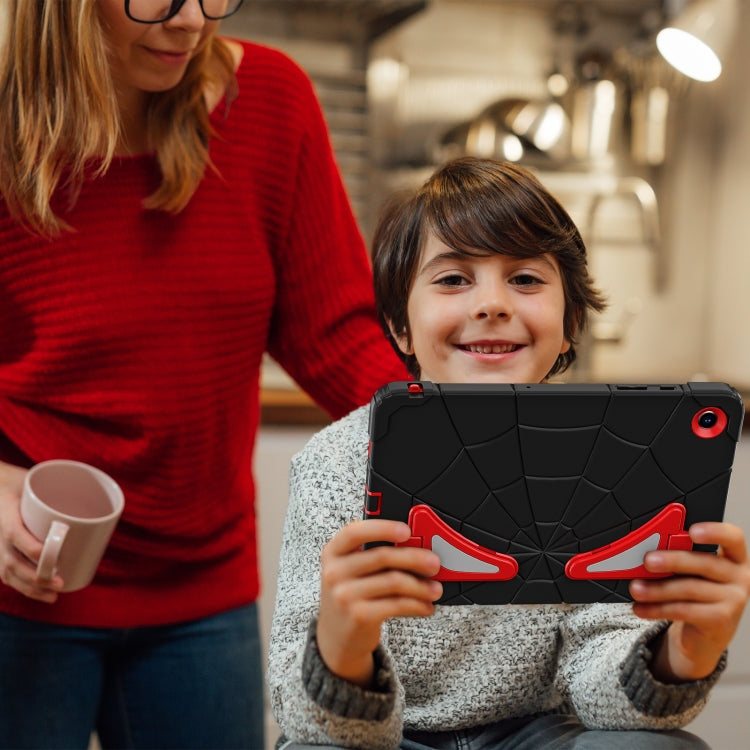 For Samsung Galaxy Tab A9+ Spider Silicone Hybrid PC Shockproof Tablet Case(Black Red) - Galaxy Tab A9+ by buy2fix | Online Shopping UK | buy2fix