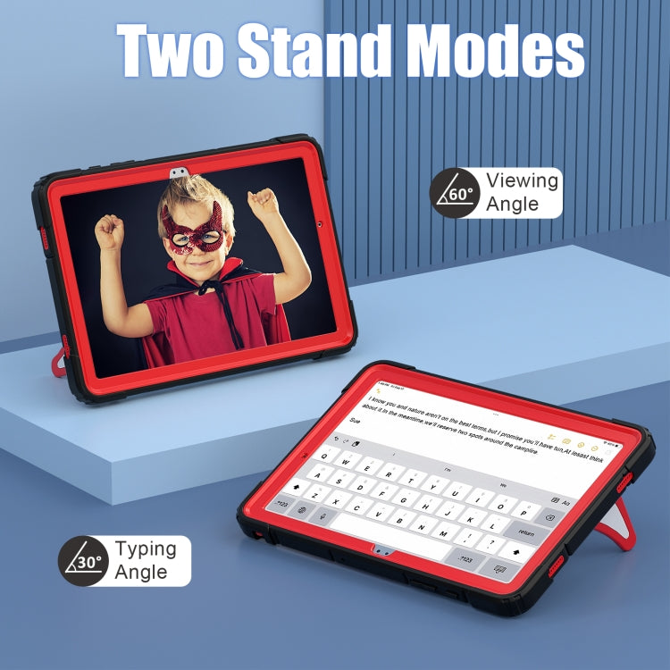 For Samsung Galaxy Tab A9+ Spider Silicone Hybrid PC Shockproof Tablet Case(Black Red) - Galaxy Tab A9+ by buy2fix | Online Shopping UK | buy2fix
