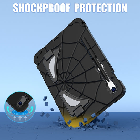 For Samsung Galaxy S9 FE / S8 / S7 Spider Silicone Hybrid PC Shockproof Tablet Case(Black) - Galaxy Tab S9 FE by buy2fix | Online Shopping UK | buy2fix