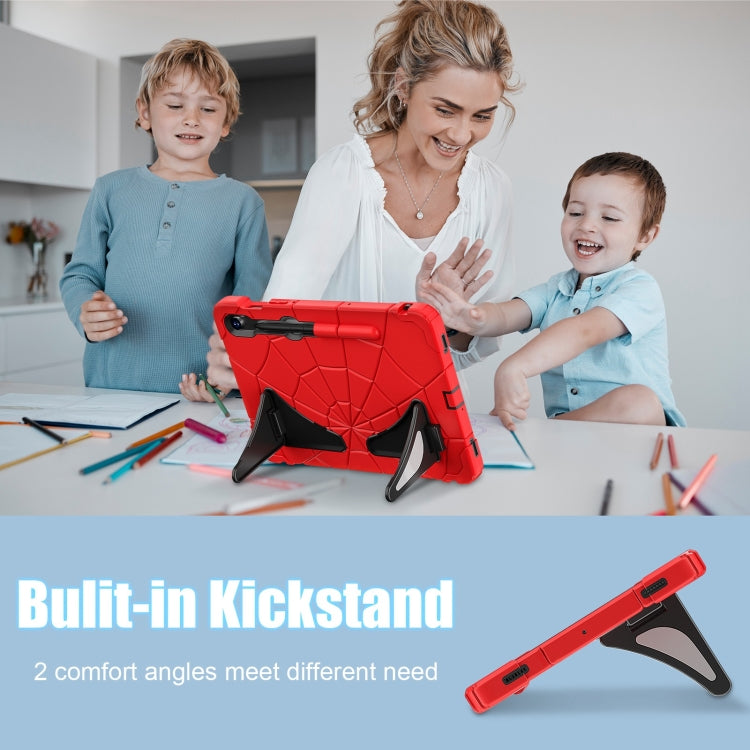 For Samsung Galaxy S9 FE / S8 / S7 Spider Silicone Hybrid PC Shockproof Tablet Case(Red Black) - Galaxy Tab S9 FE by buy2fix | Online Shopping UK | buy2fix