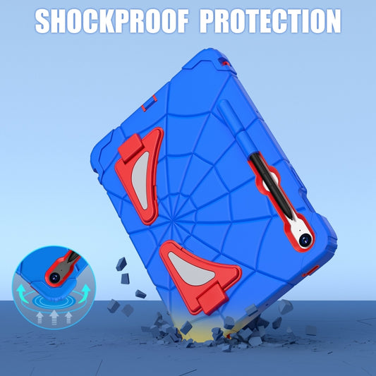 For Samsung Galaxy S9 FE / S8 / S7 Spider Silicone Hybrid PC Shockproof Tablet Case(Blue Red) - Galaxy Tab S9 FE by buy2fix | Online Shopping UK | buy2fix