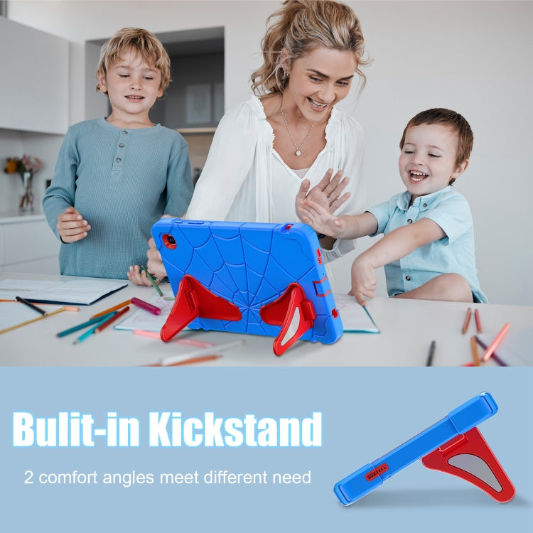 For Samsung Galaxy Tab A7 Lite T220 Spider Silicone Hybrid PC Shockproof Tablet Case(Blue Red) by buy2fix