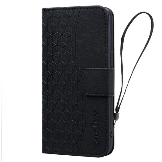 For iPhone Air Business Diamond Buckle Leather Phone Case with Lanyard(Black) - iPhone Air Cases by buy2fix | Online Shopping UK | buy2fix
