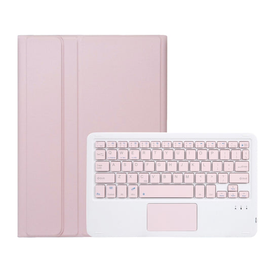 For Xiaomi Redmi Pad SE 11 inch A0N9-A Lambskin Texture Ultra-thin Detachable Bluetooth Keyboard Leather Case with Touchpad(Pink) by buy2fix