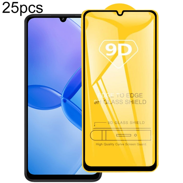 For Xiaomi Redmi 13R / Poco M6 25pcs 9D Full Glue Screen Tempered Glass Film - by buy2fix | Online Shopping UK | buy2fix