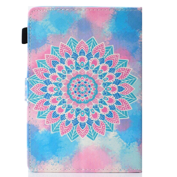 For 7 inch Universal Colored Drawing Stitching Leather Tablet Case(Datura Flowers) - 7 inch by buy2fix | Online Shopping UK | buy2fix