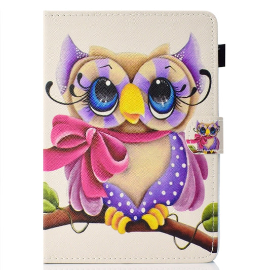For 7 inch Universal Colored Drawing Stitching Leather Tablet Case(Owl) - 7 inch by buy2fix | Online Shopping UK | buy2fix