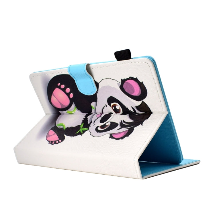 For 7 inch Universal Colored Drawing Stitching Leather Tablet Case(Panda) - 7 inch by buy2fix | Online Shopping UK | buy2fix